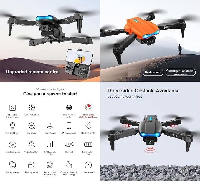4K Dual Camera Drone, 50X Zoom With Gesture Photo/Video recording feature (Eid Sale) NOW LIVE
